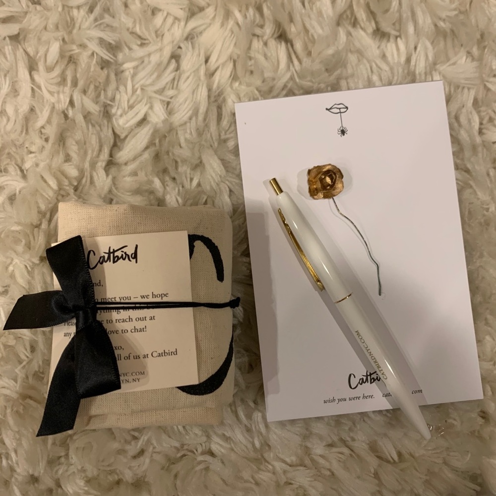 Catbird tote and notepad
